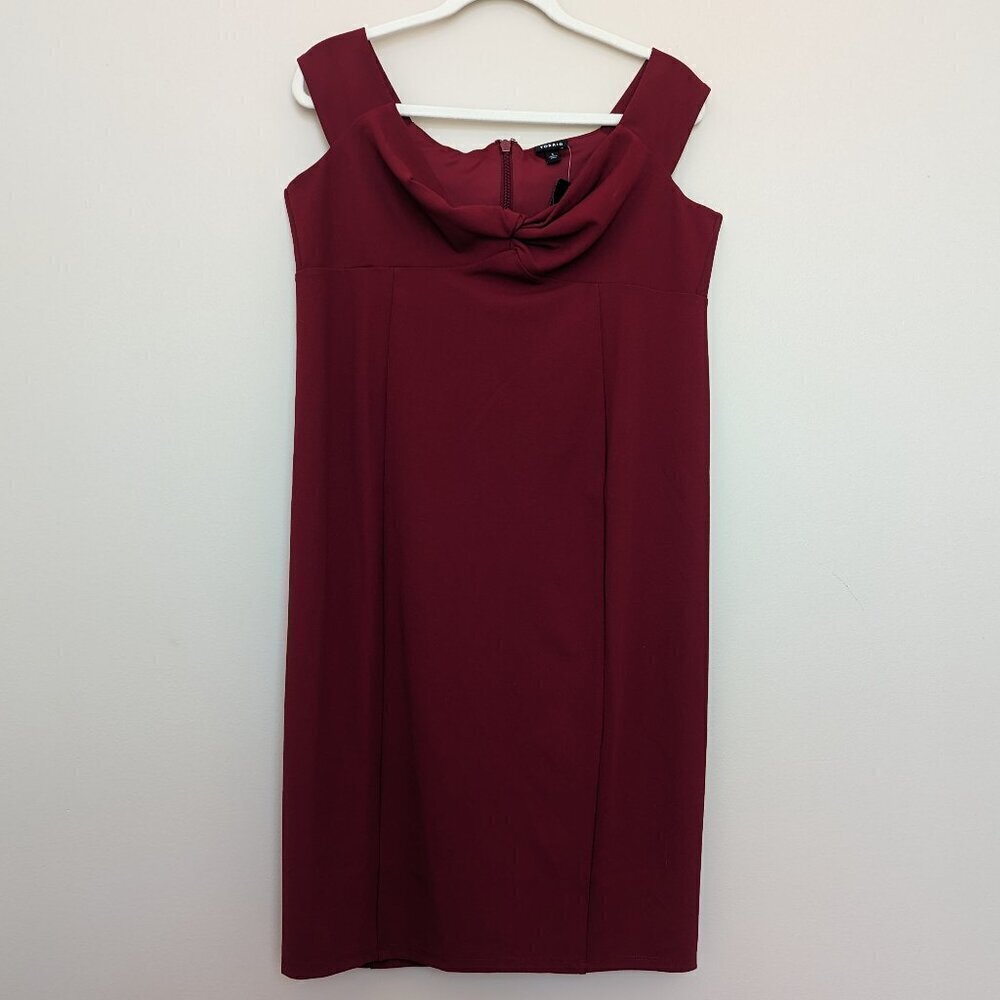 NWT Torrid burgundy maroon mini body con dress 1X 14-16